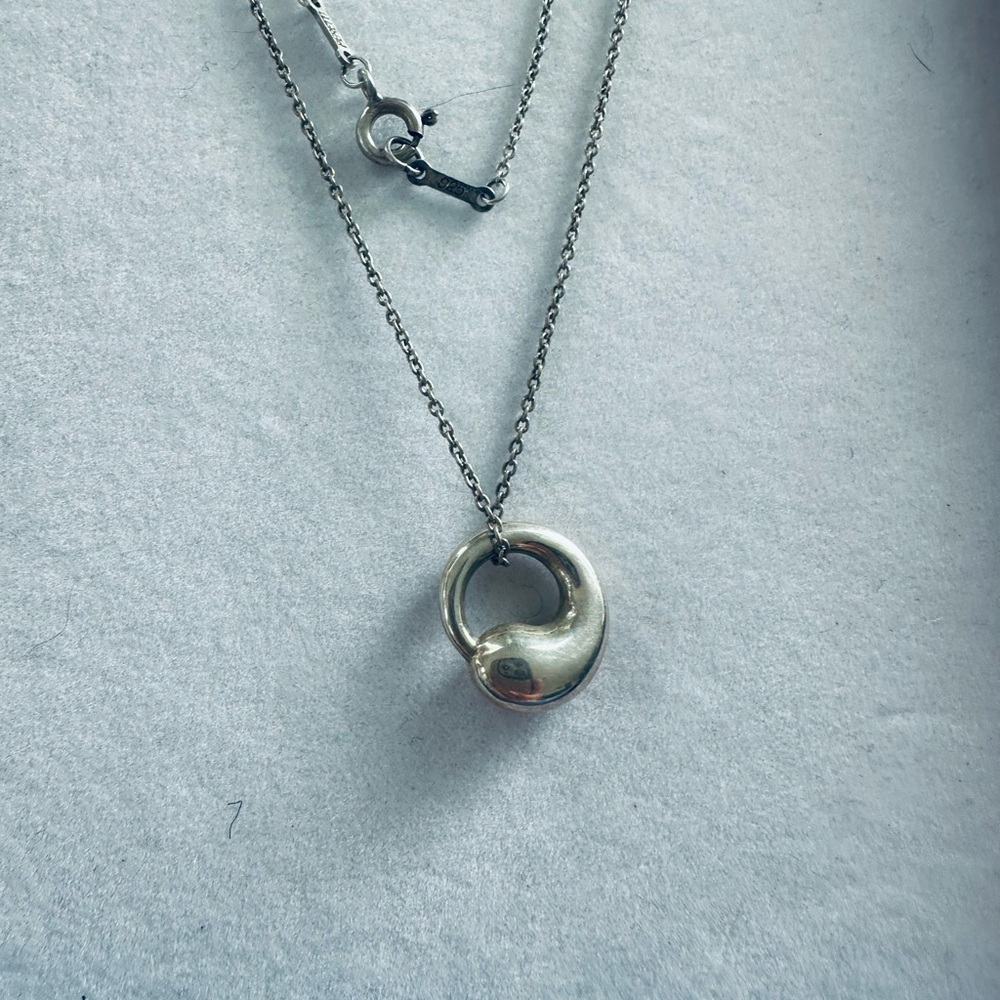 Tiffany & Co. Sterling Silver Elsa Peretti Eternal circle Necklace - Silver - Picture 5 of 6